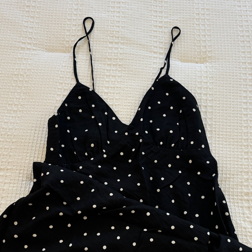 Madewell Black and White Polka Dot Mini Dress